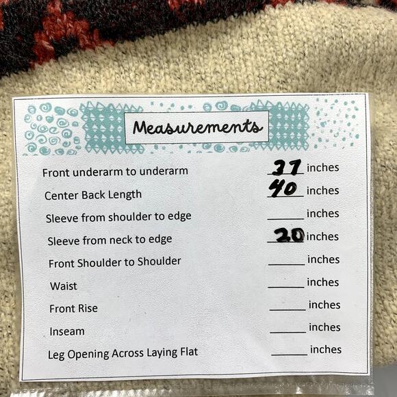 Hem & Thread Cardigan Womens Large Boho Aztec Print‎ Open Front Sweater - Picture 4 of 7